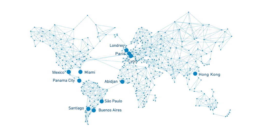Carte des bureaux de Cristal Group
