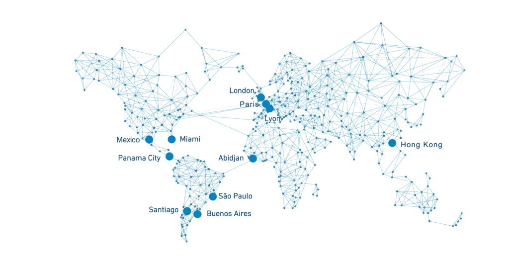 Map of Cristal Group Offices